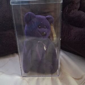 Purple Plush Bear Collectible - Brand Unspecified